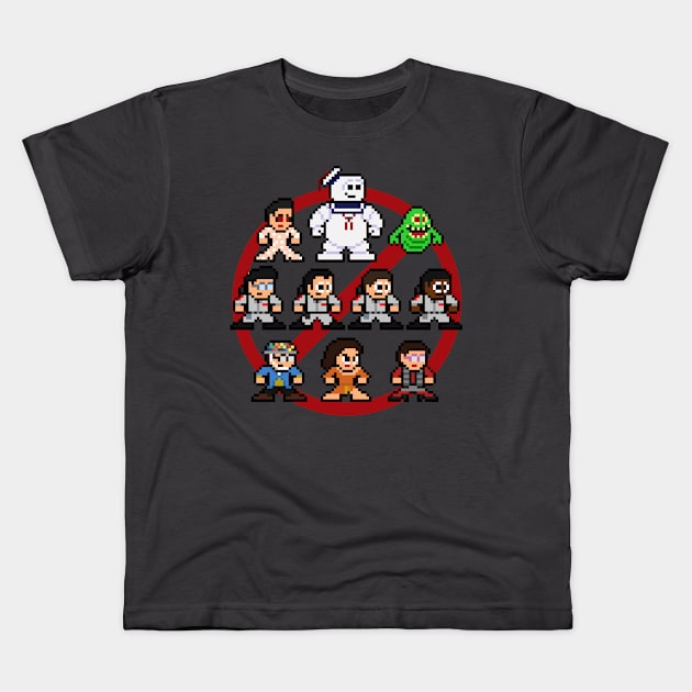 Ghostbusters 8bit Pixel Art Kids T-Shirt by 8-BitHero